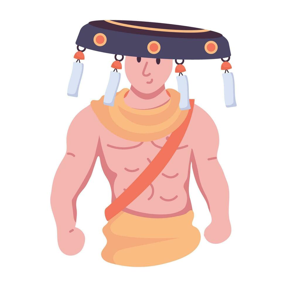 Trendy Samurai Character vector