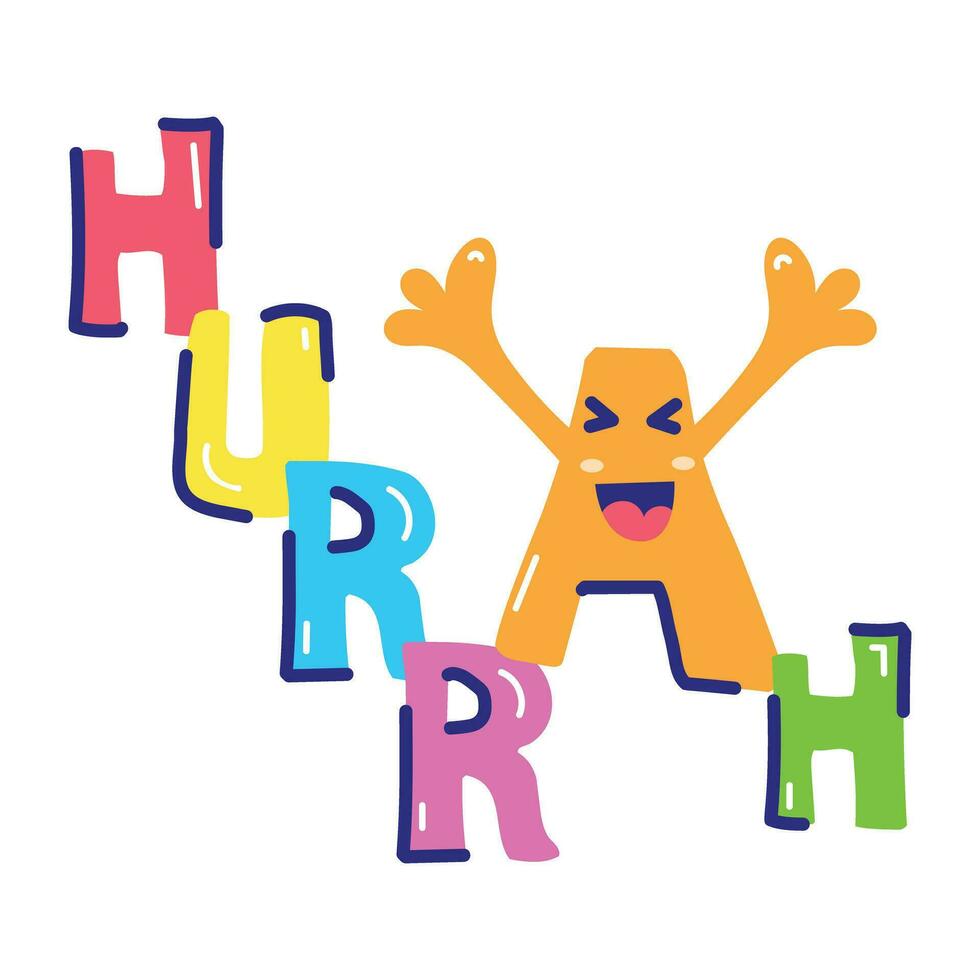 Trendy Hurrah Concepts vector