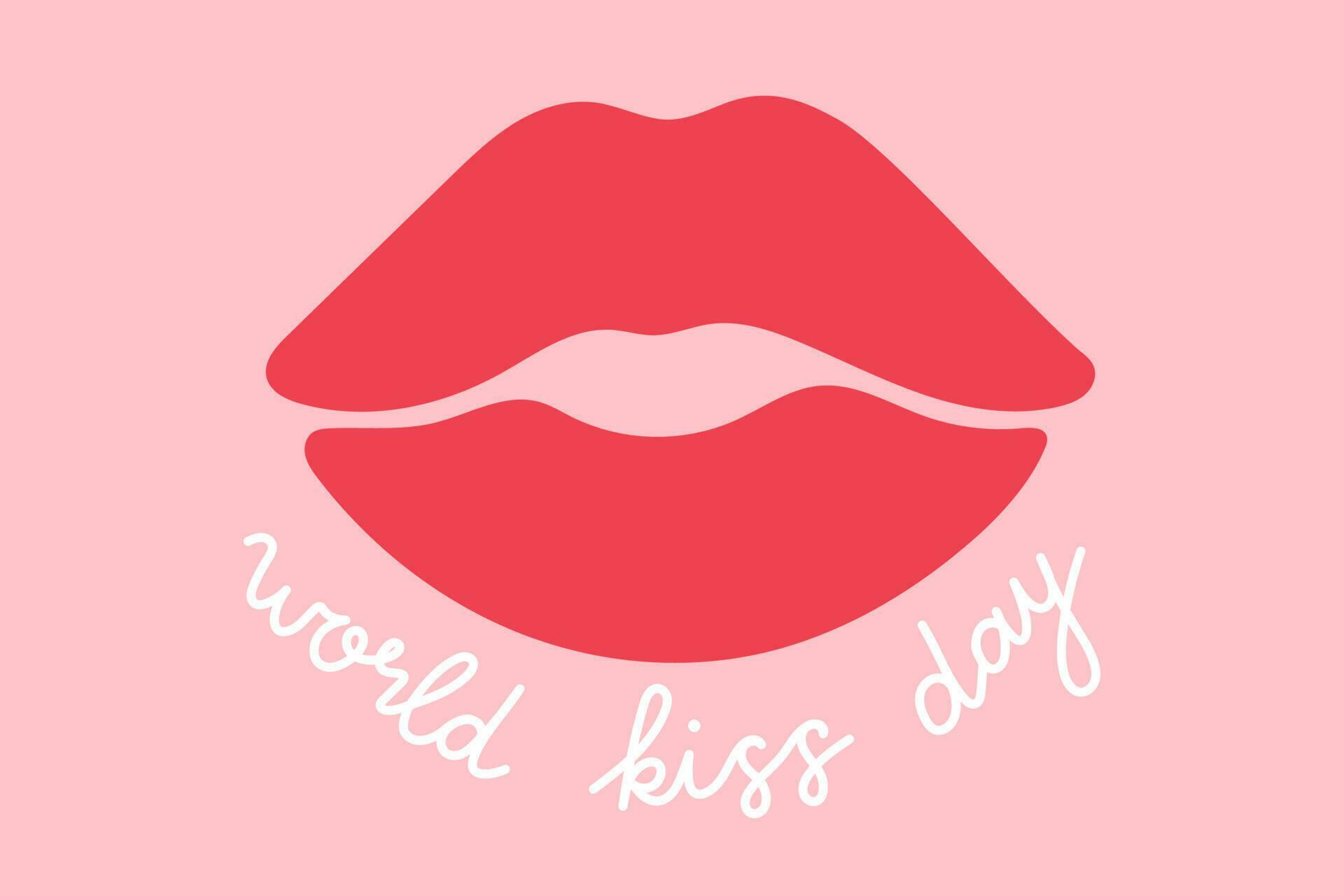 World kiss day vector background. International kissing day design