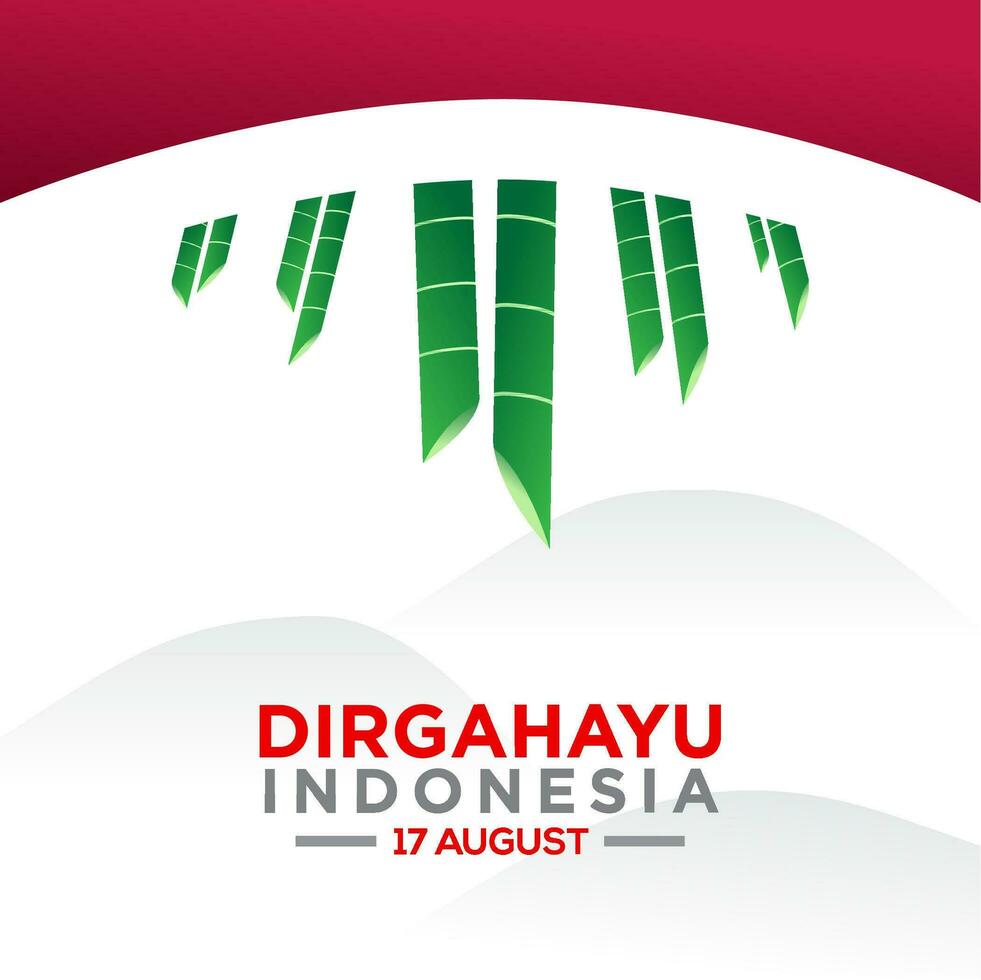 Indonesia contento independencia día. contento Indonesia 17 agosto. lata utilizar para saludo tarjeta y bandera vector