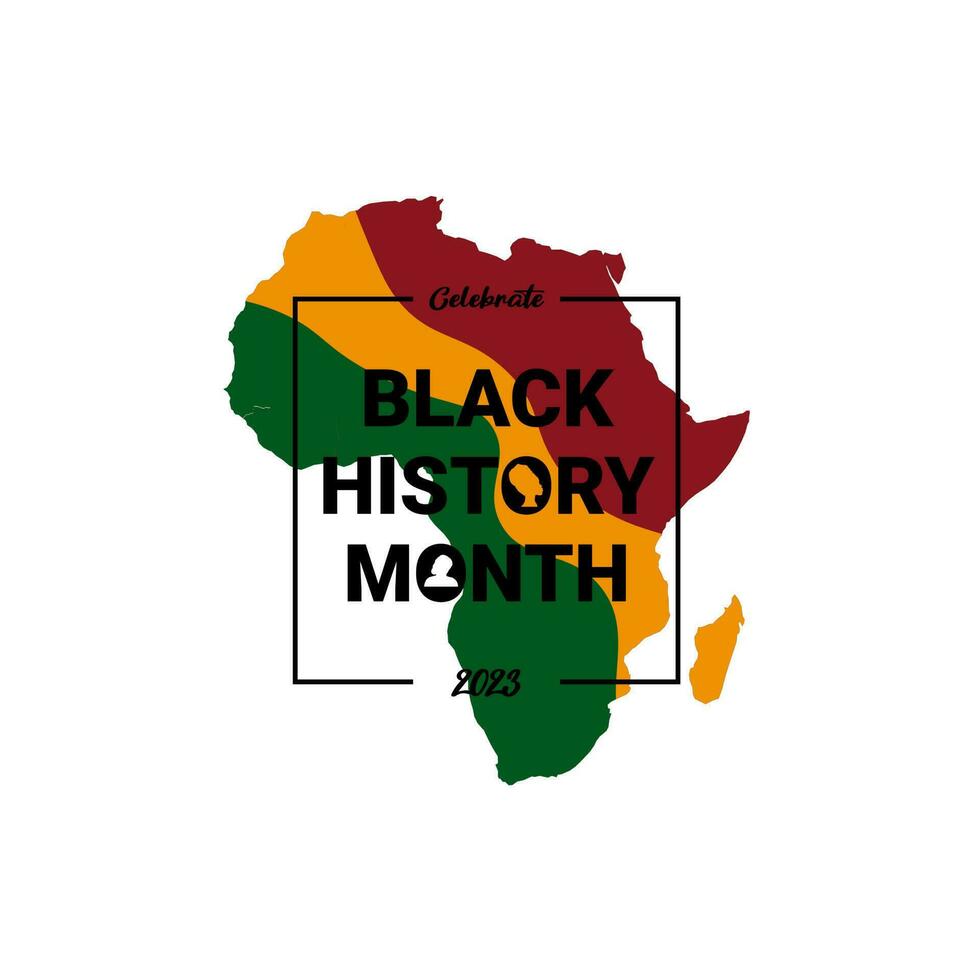 negro historia mes, observado anualmente en febrero en el unido estados y Canadá, y en octubre en genial Bretaña, celebra africano americano historia. un vector ilustración con un África mapa.