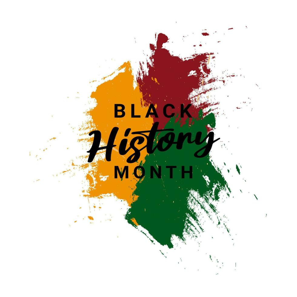 Vector Illustration Celebrating Black History Month, featuring an Abstract Logo and Vibrant Inscription.Celebrating African American History.