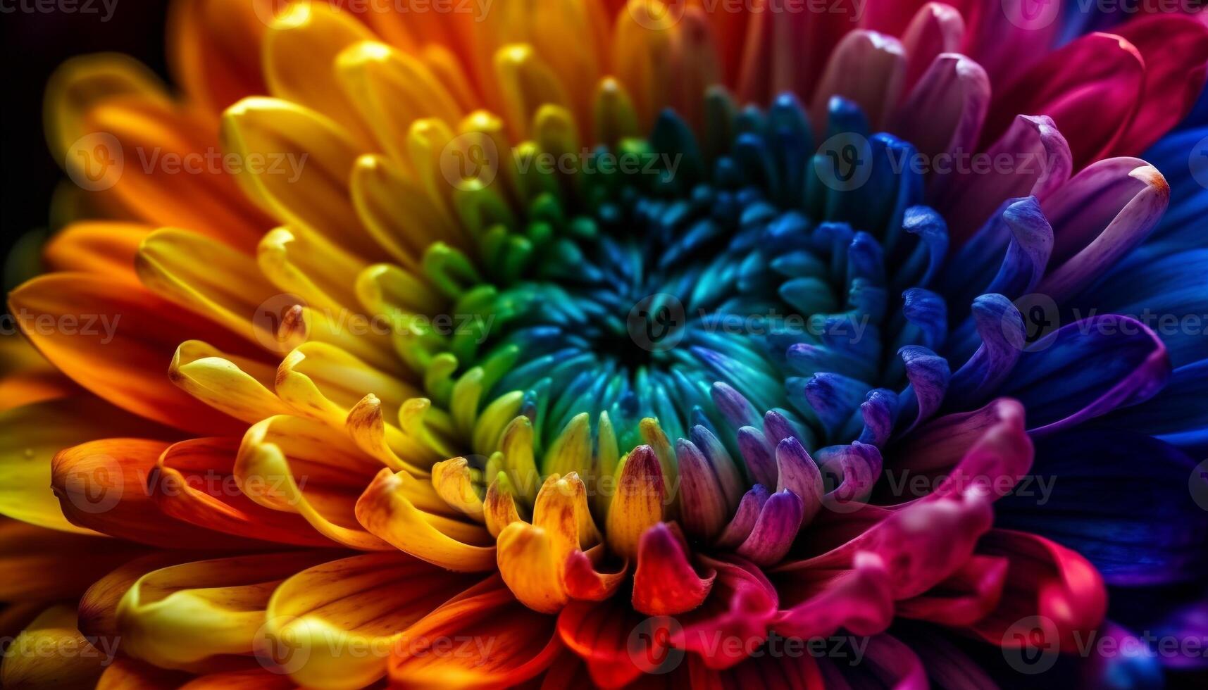 Vibrant petals of flowers in nature generated by AI photo