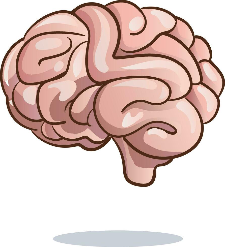 cerebro dibujos animados vector símbolo icono diseño. ilustración aislado en blanco antecedentes