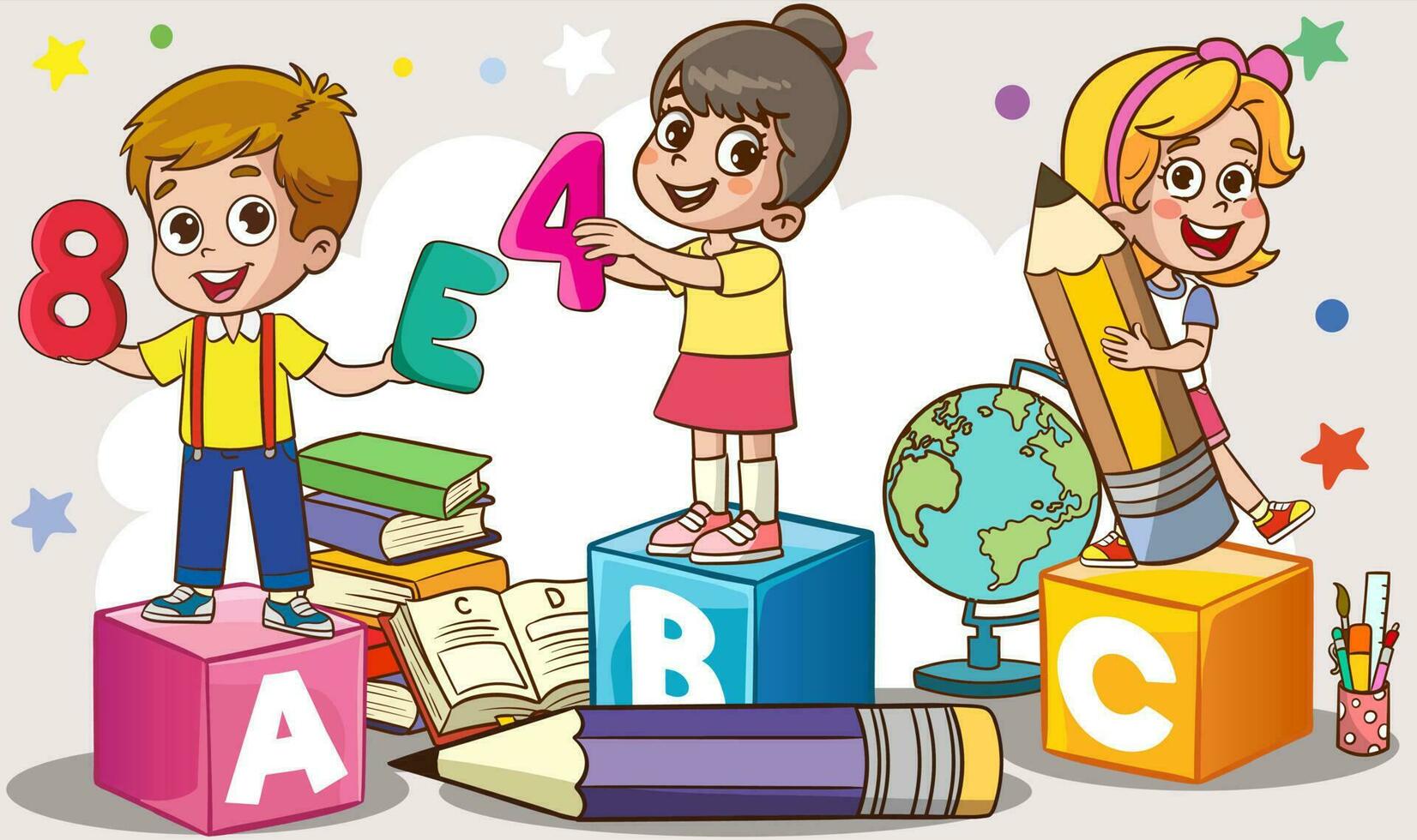 kid education vector illustration design