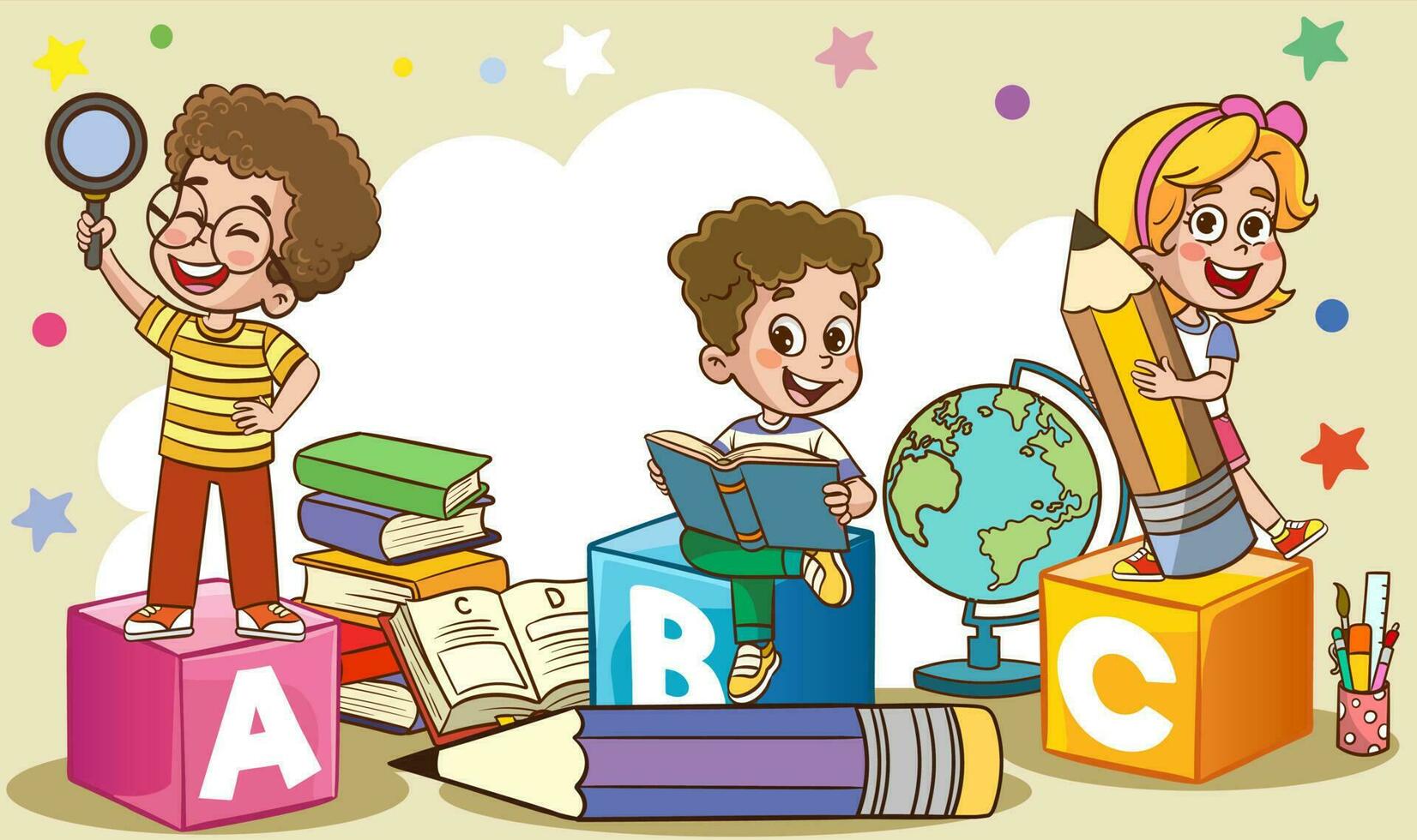 kid education vector illustration design