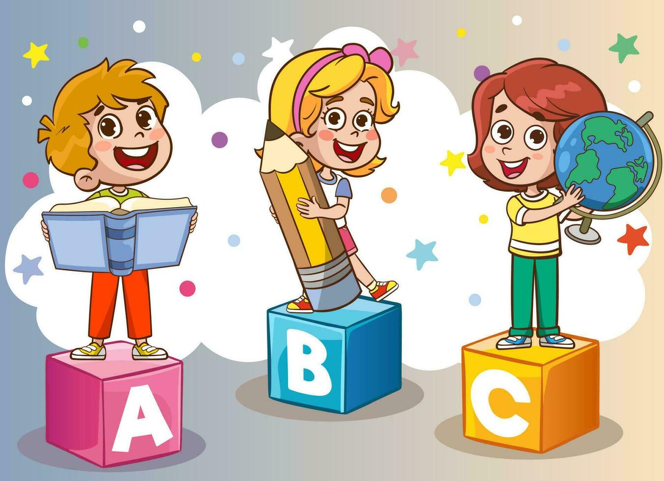kid education vector illustration design