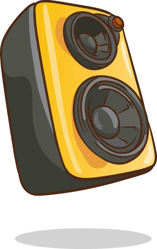 Music speaker icon. Cartoon illustration of music speaker vector icon for web