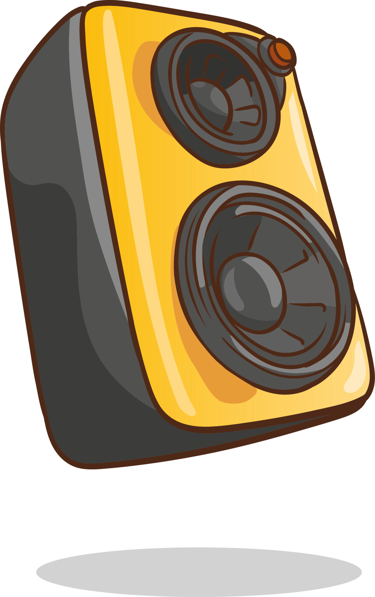 Music speaker icon. Cartoon illustration of music speaker vector icon