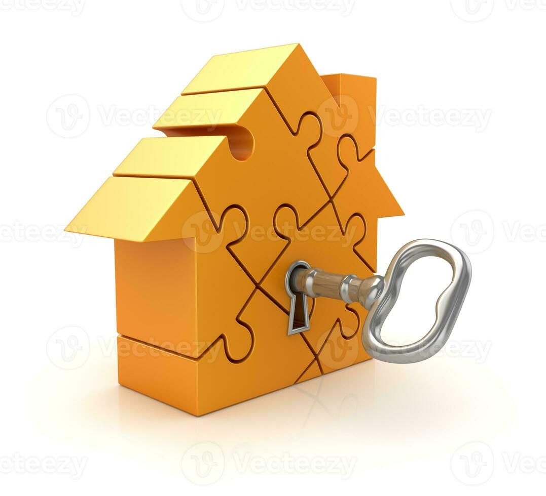 Puzzle Home with Key photo