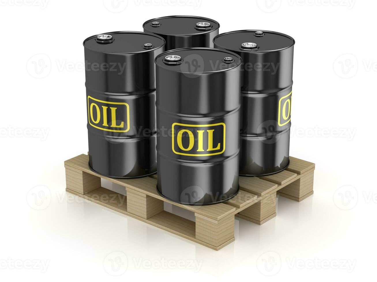 Black Oil Barrel on Pallet photo