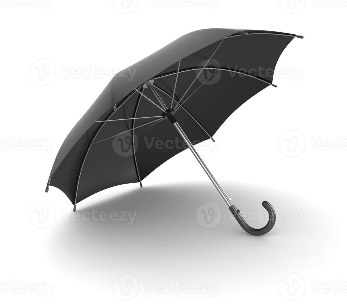 3d hacer de negro paraguas foto