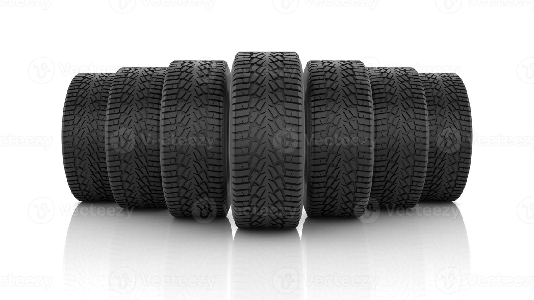 Car Tire in a Row photo