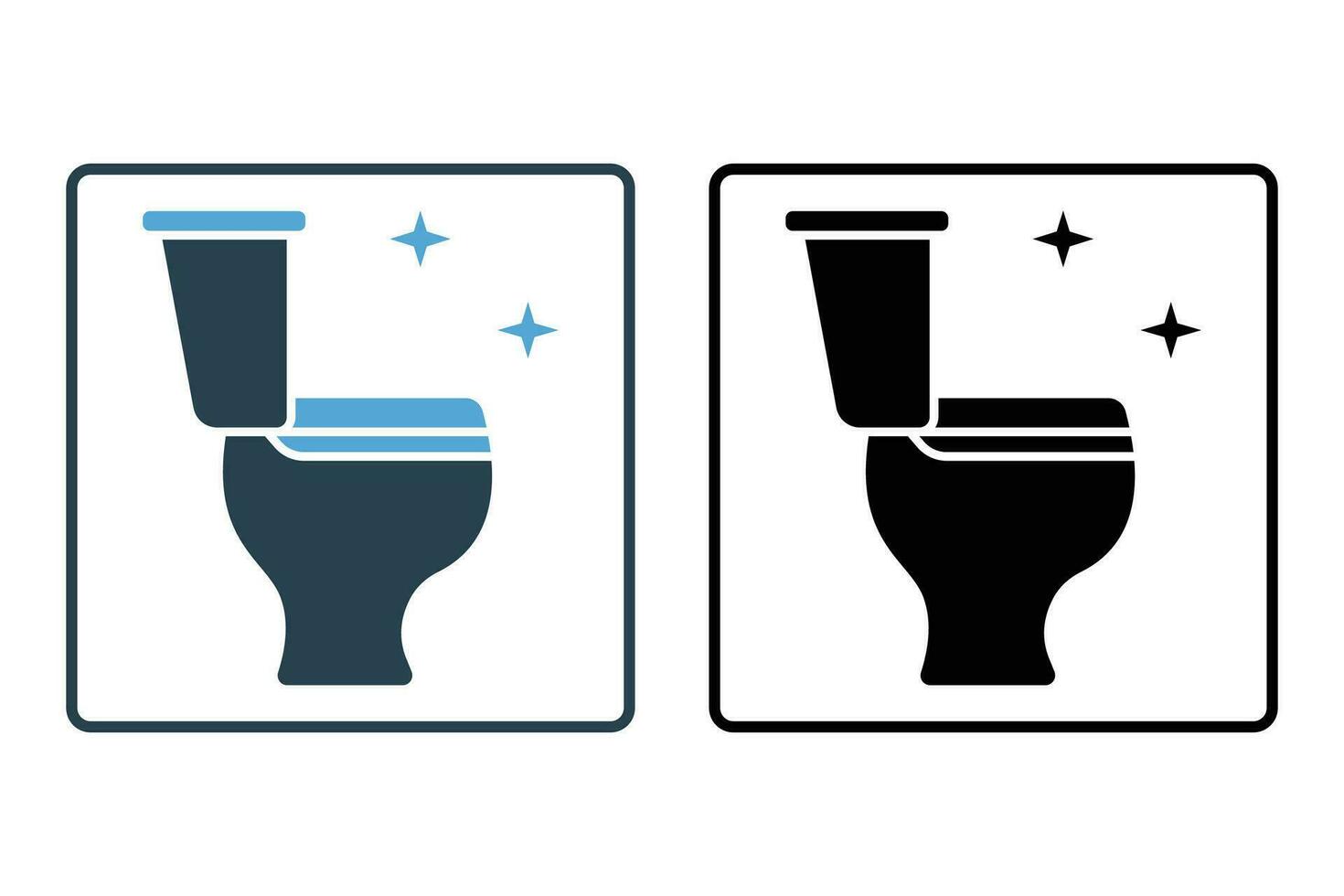 Toilet cleaning icon. icon related to hygiene, bathroom cleaning. Solid icon style design. Simple vector design editable