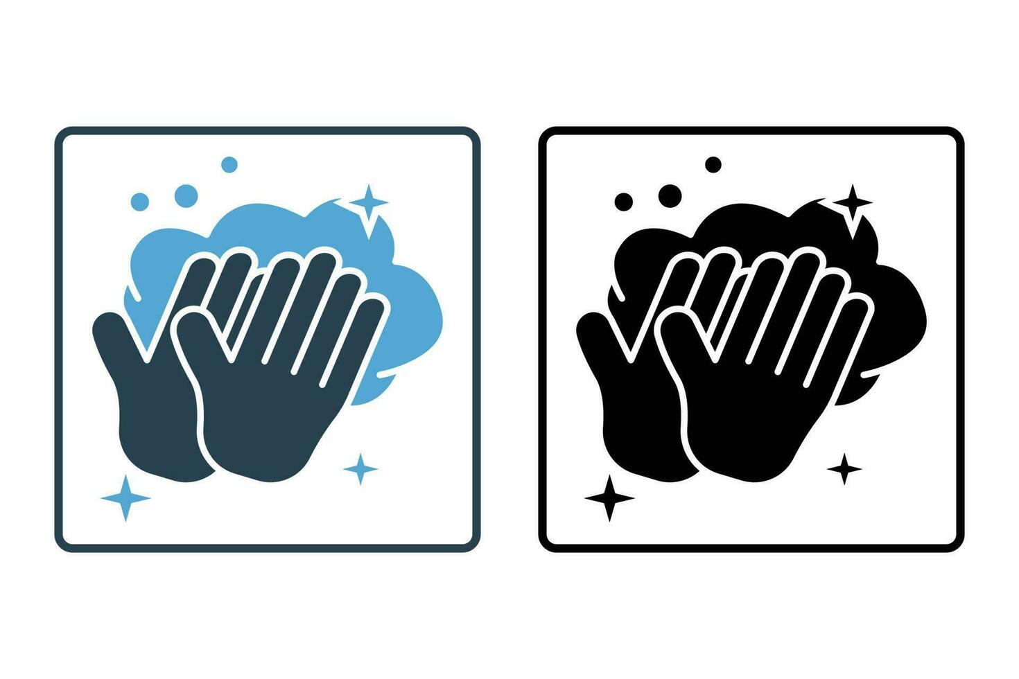 Washing hands icon. icon related to hygiene. Solid icon style design. Simple vector design editable