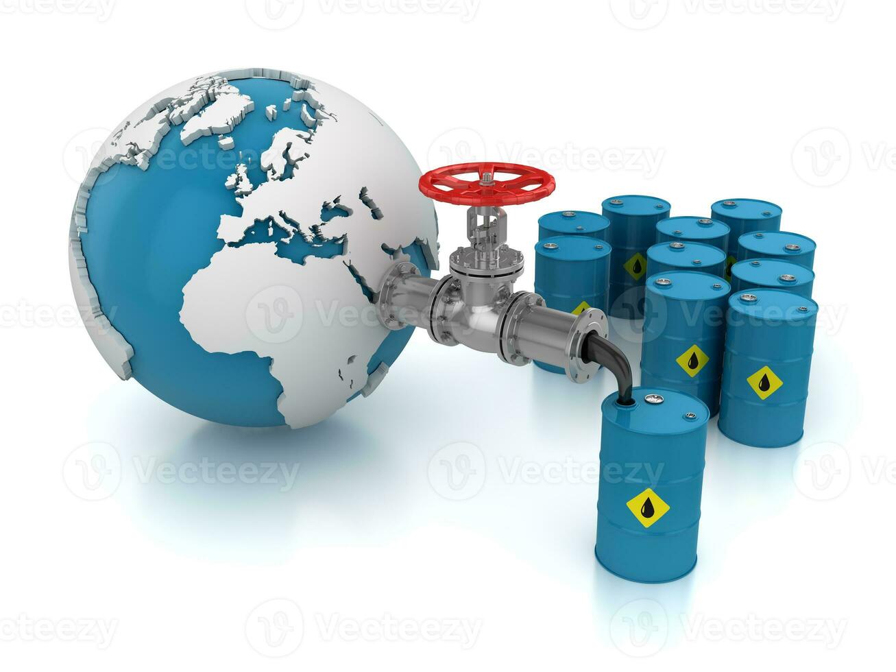 Oil Valve with World Map photo