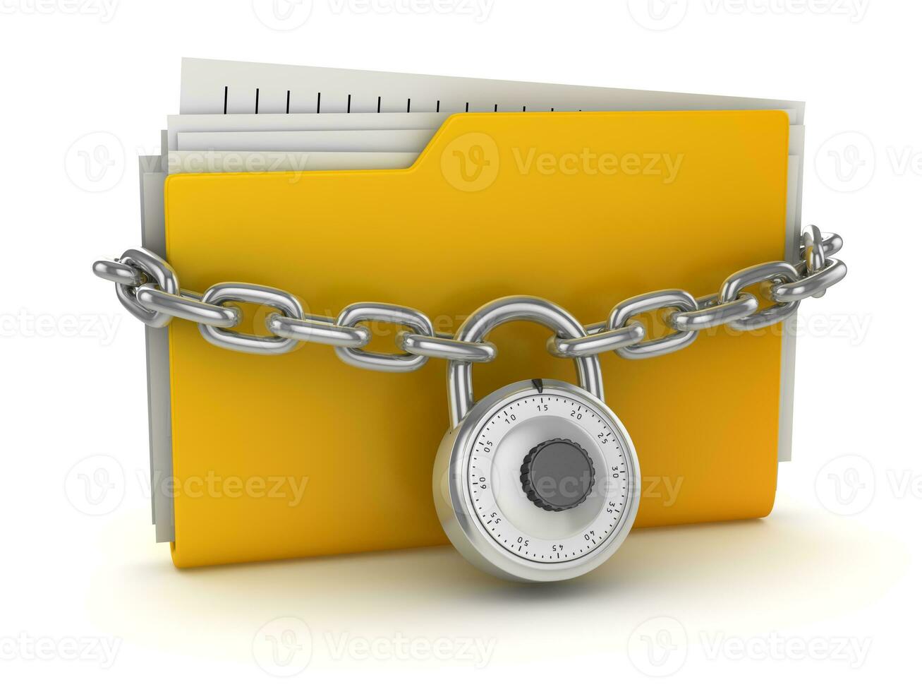 Locked Yellow Folder photo