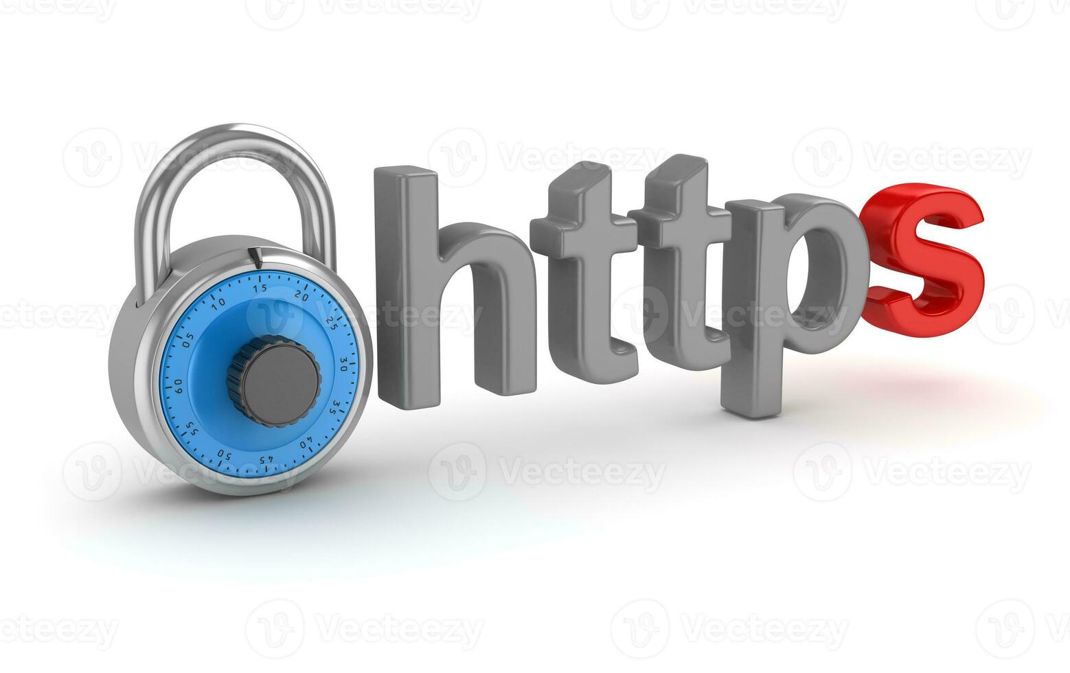 Https Internet Concept with Lock photo