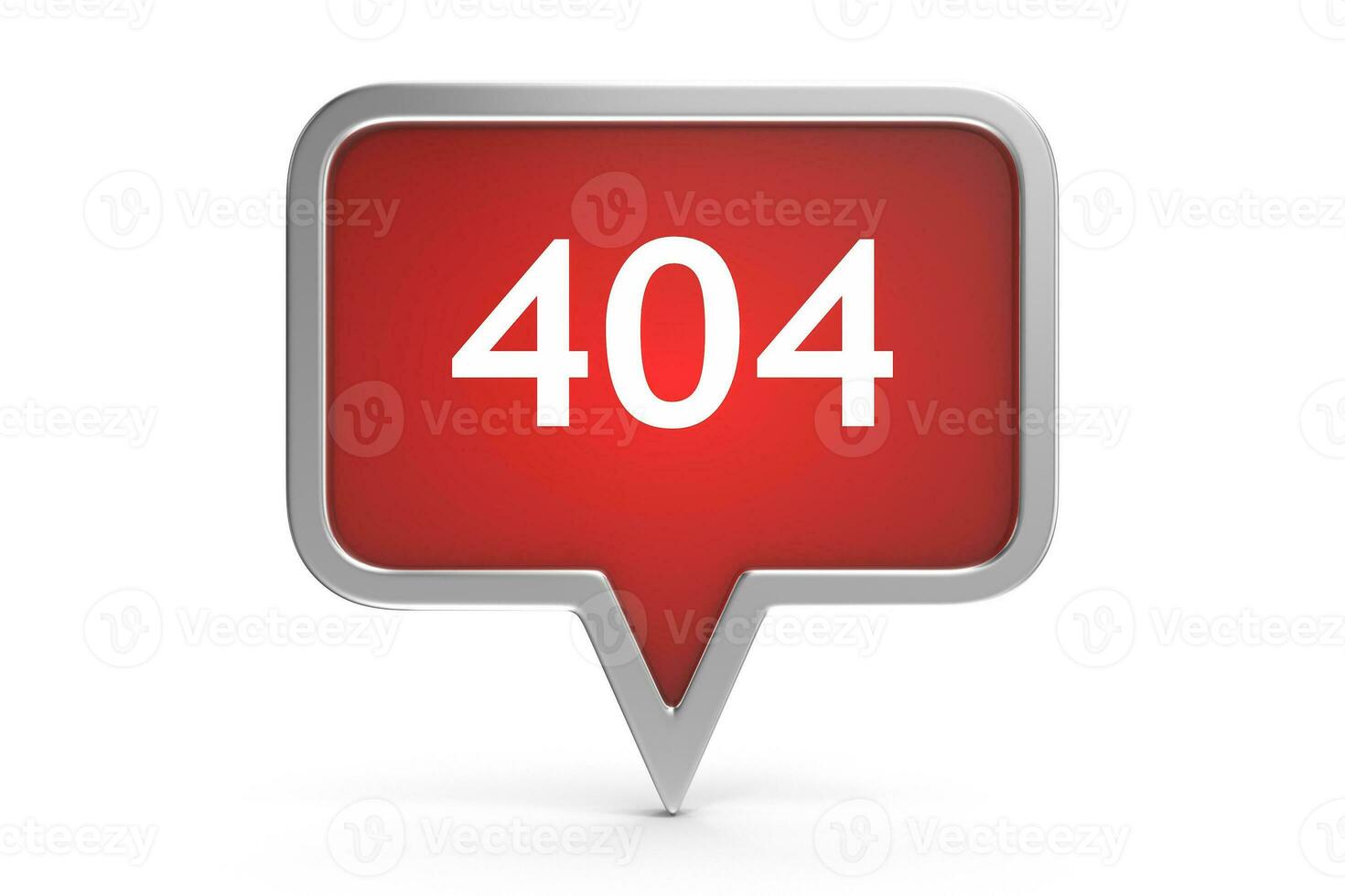 404 Number on Red Speech Bubble photo