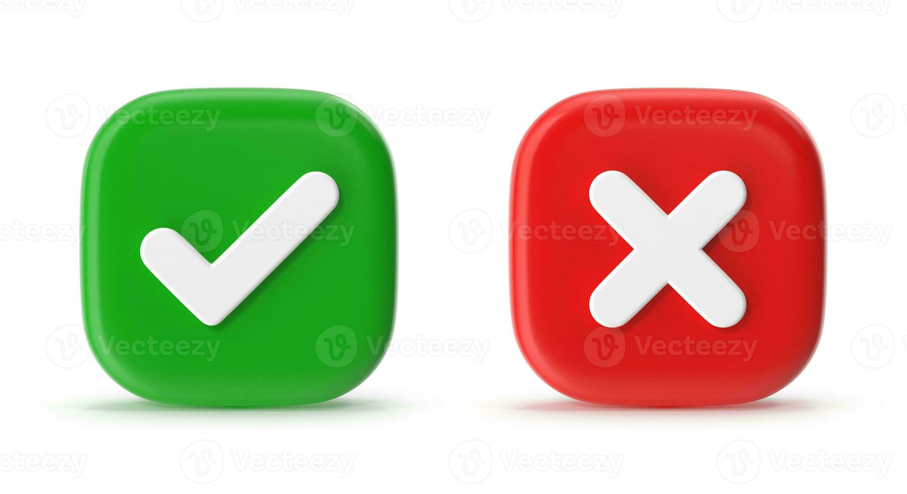 Cross Mark and Check Mark Button photo