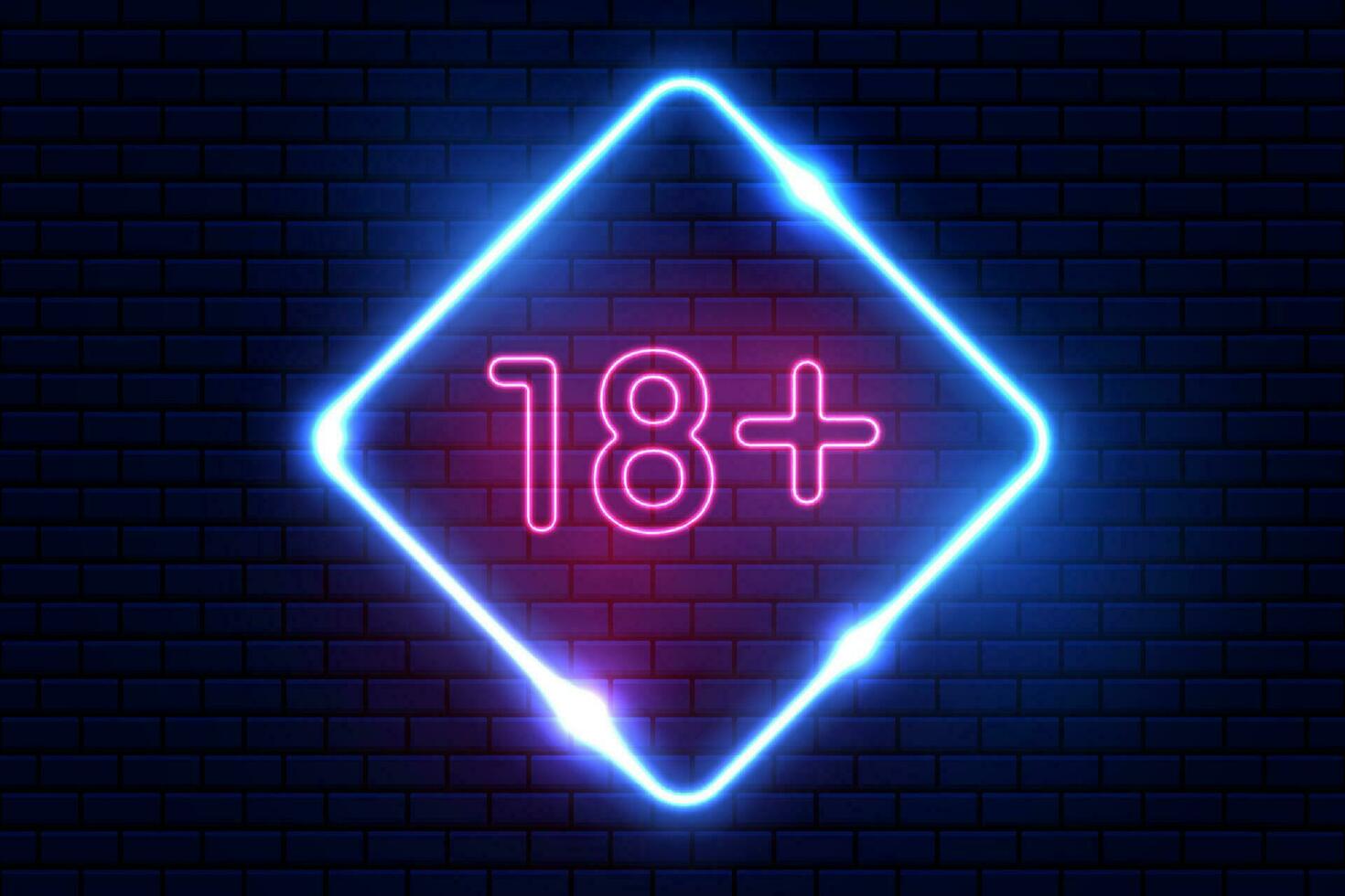 Vector frame blue neon light on dark blue overlap design. Futuristic technology background.