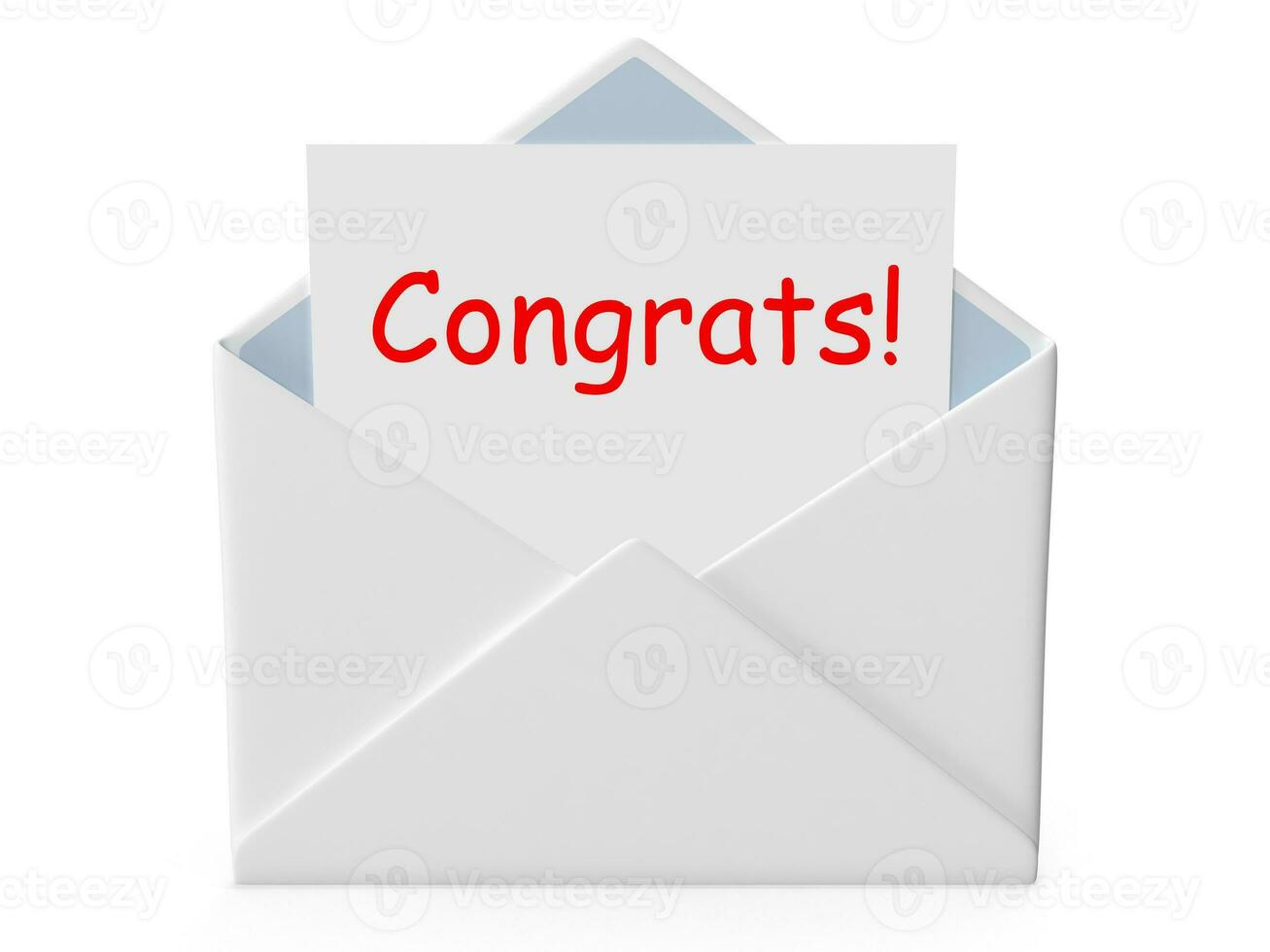 White Envelope and Congrats Message photo