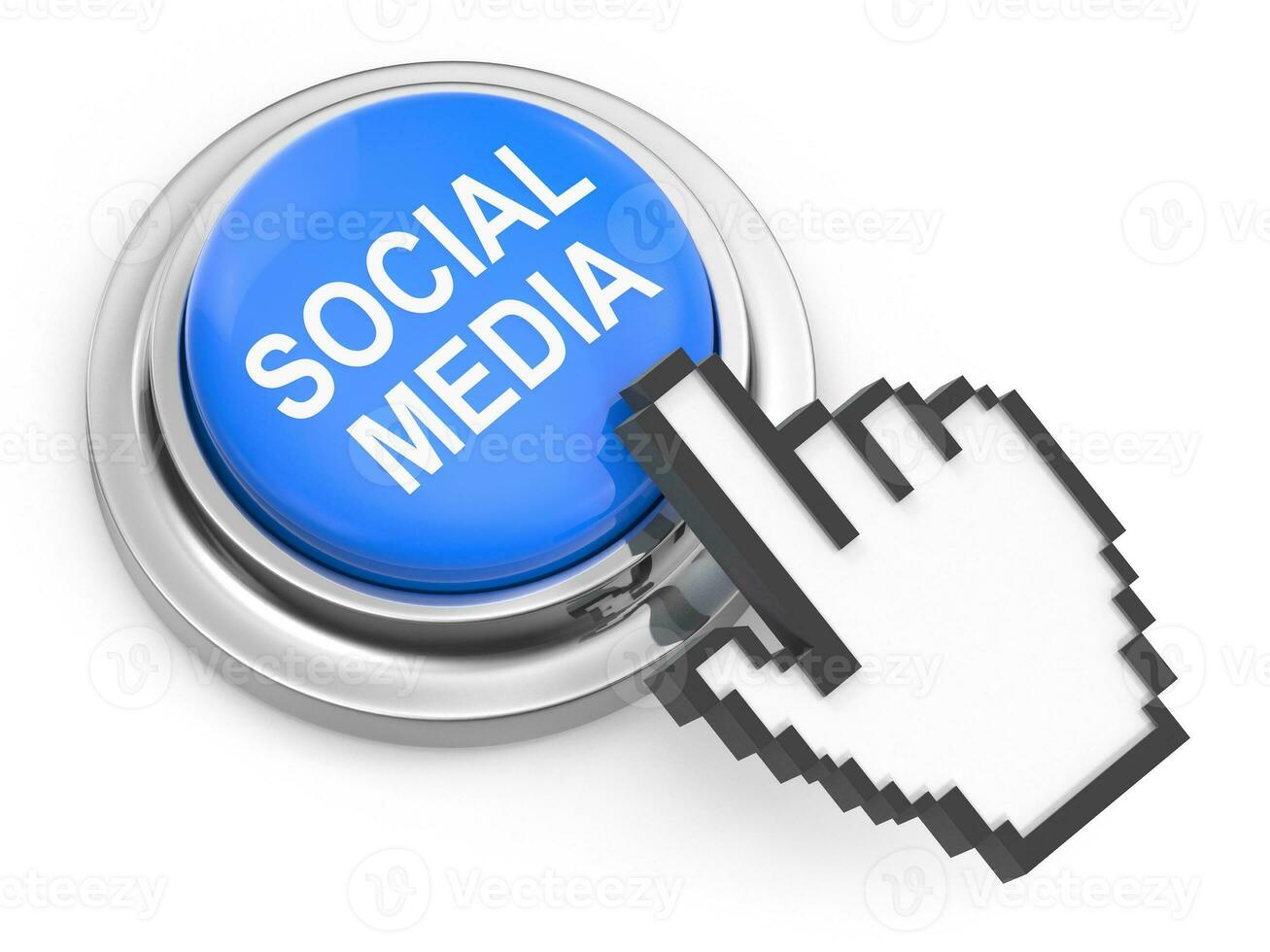 Social Media Button with Hand Cursor photo