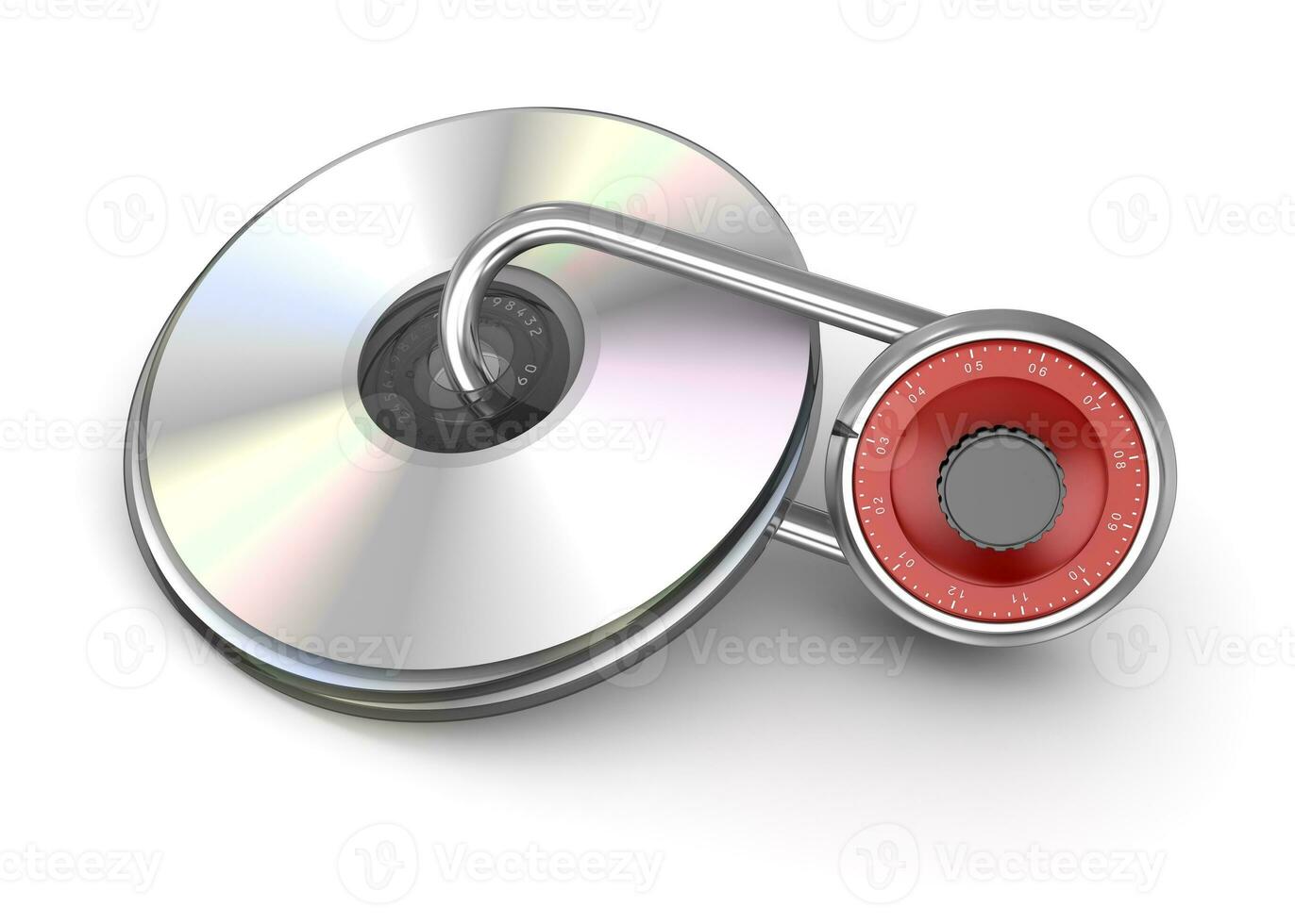 Locked Cd 3d Render photo