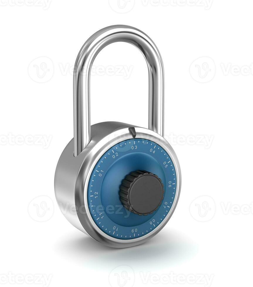 Isolated Lock 3d Render photo