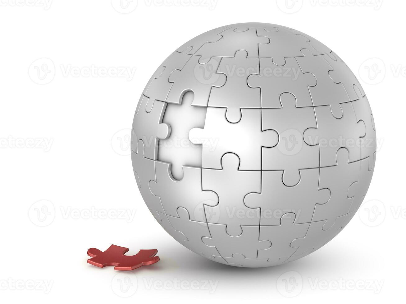 Sphere Puzzle 3d Render photo