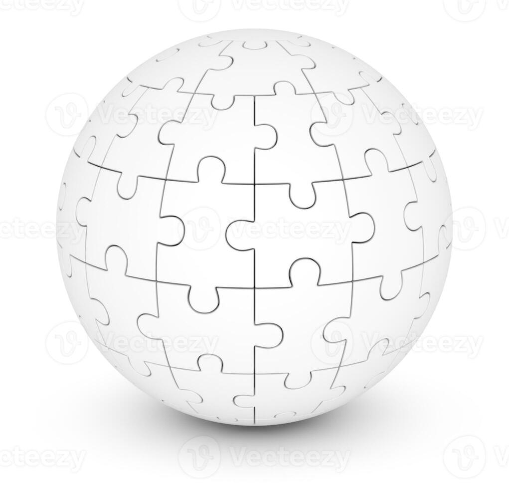 Sphere Puzzle 3d Render photo