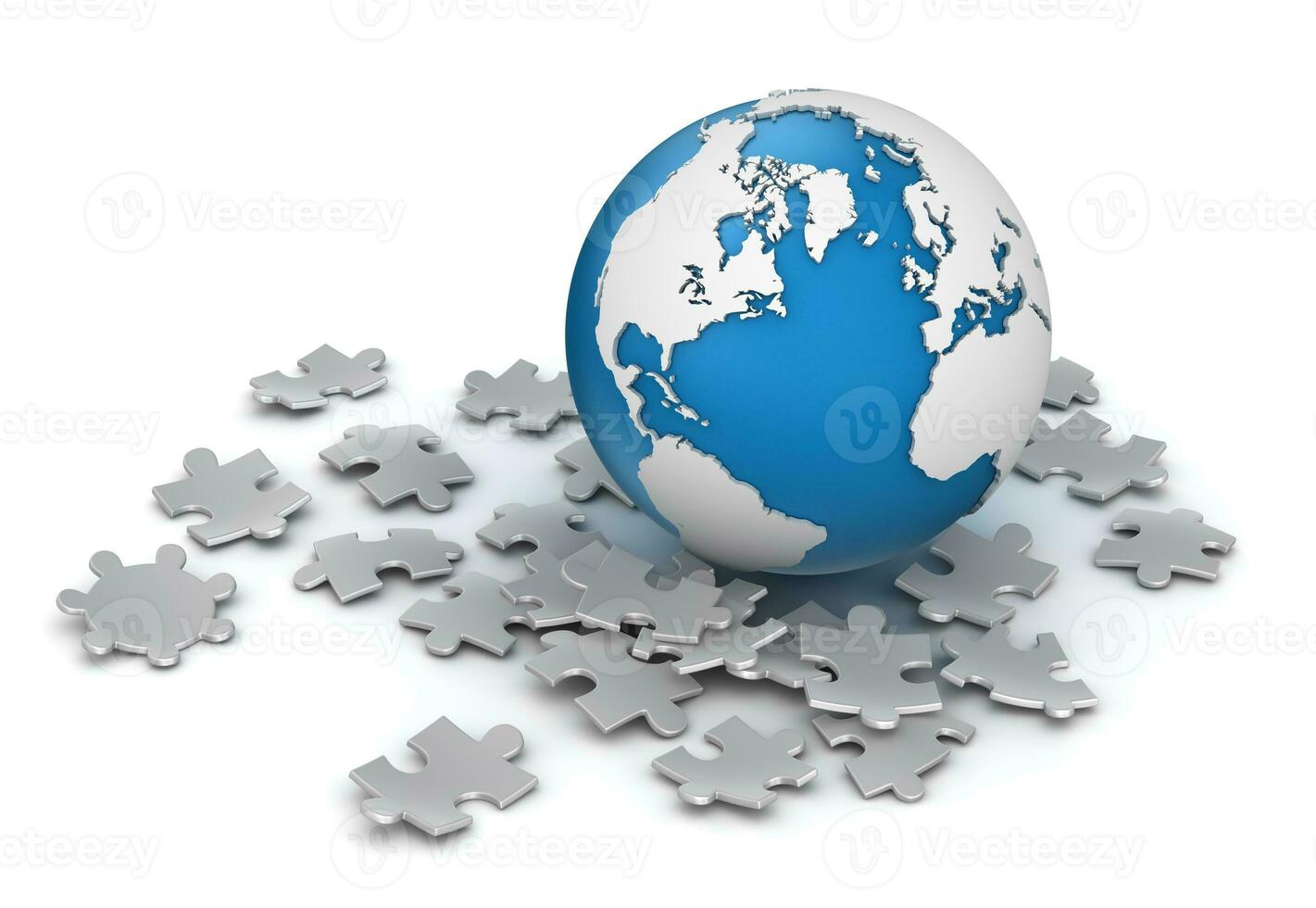 Globe and Puzzle Piece photo