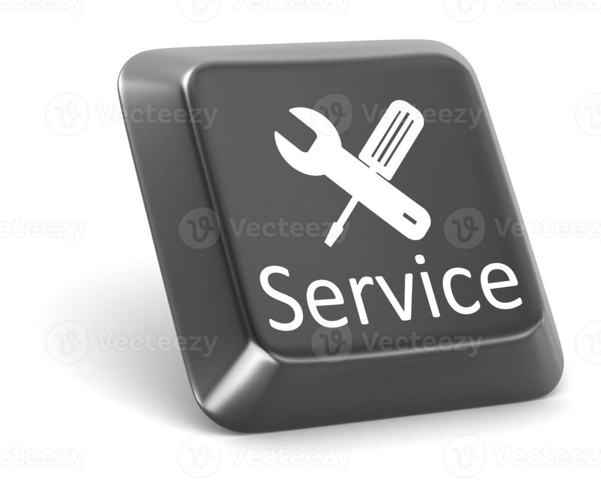 Service button 3d Image photo