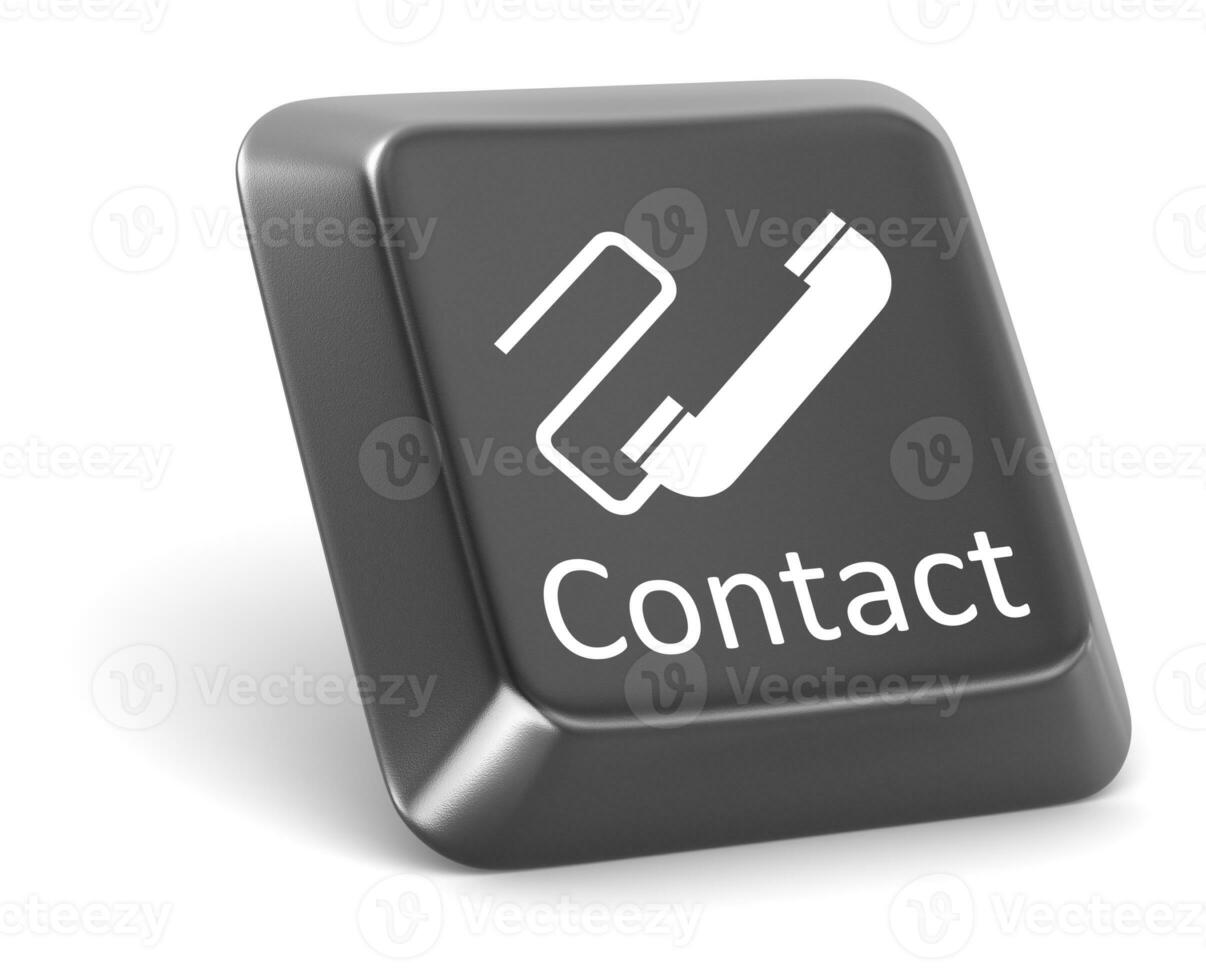 Contact button 3d Image photo