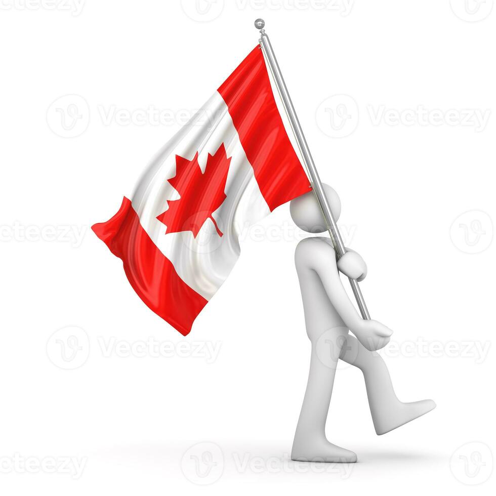 bandera de canadá foto