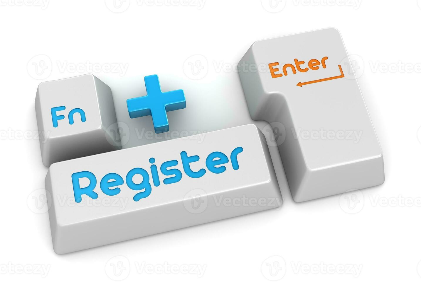 Register button 3d Image photo