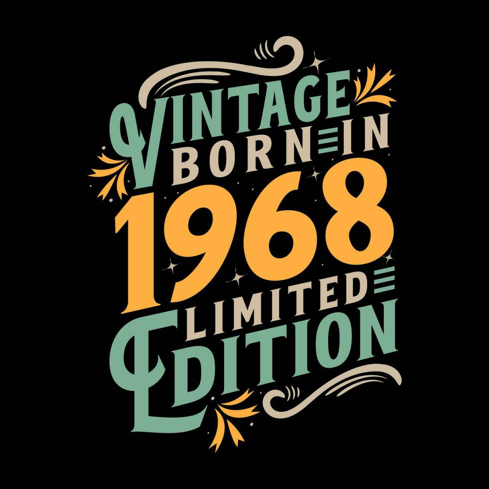 Vintage Born in 1968, Born in Vintage 1968 Birthday