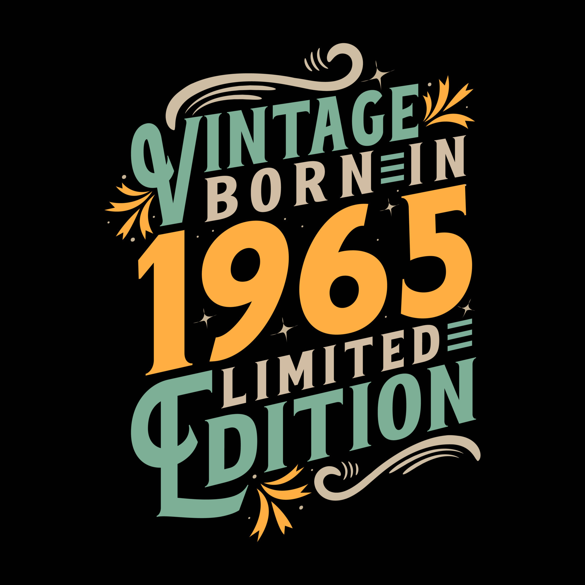 Vintage Born in 1965, Born in Vintage 1965 Birthday Celebration