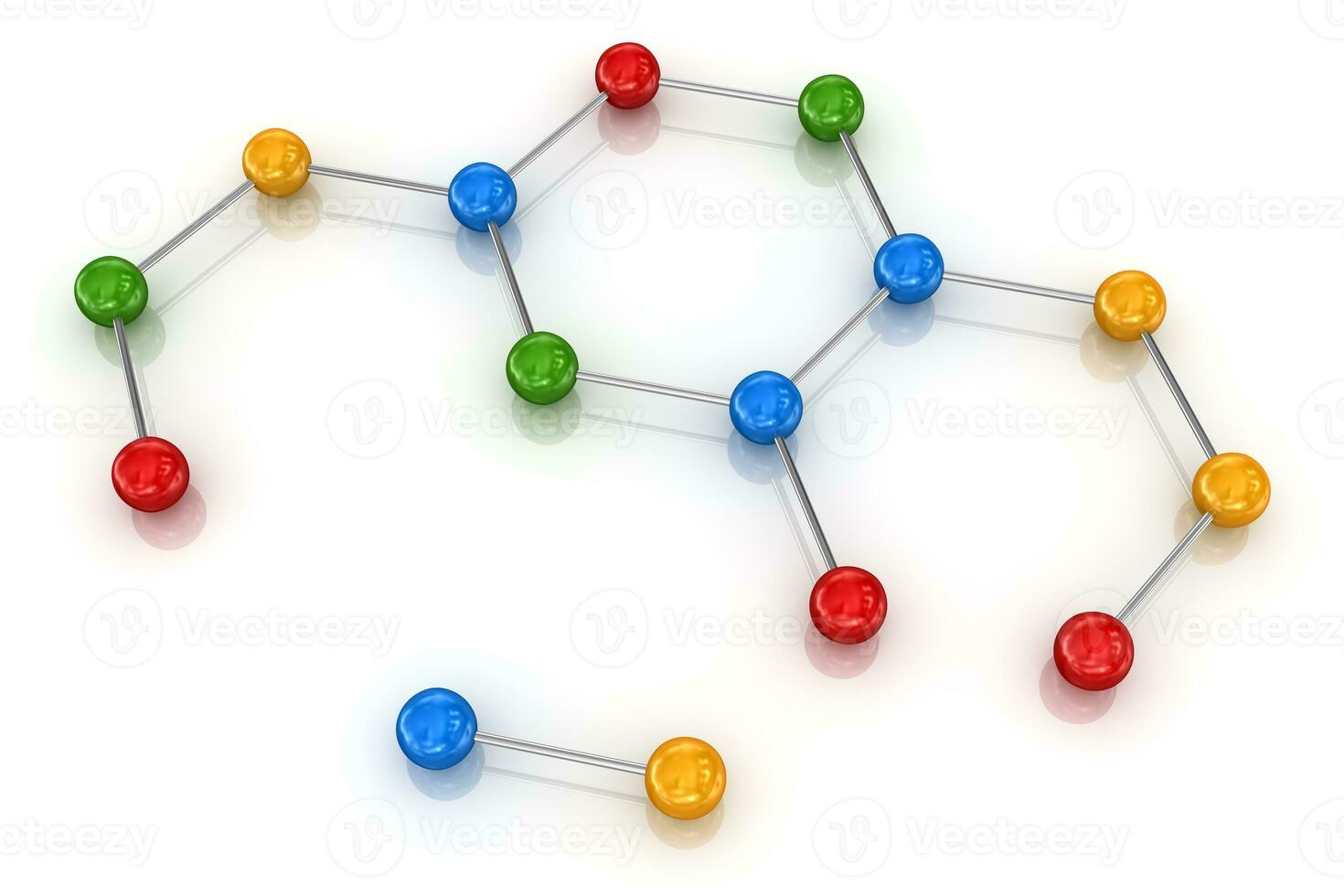 Molecular Structure 3d Render photo