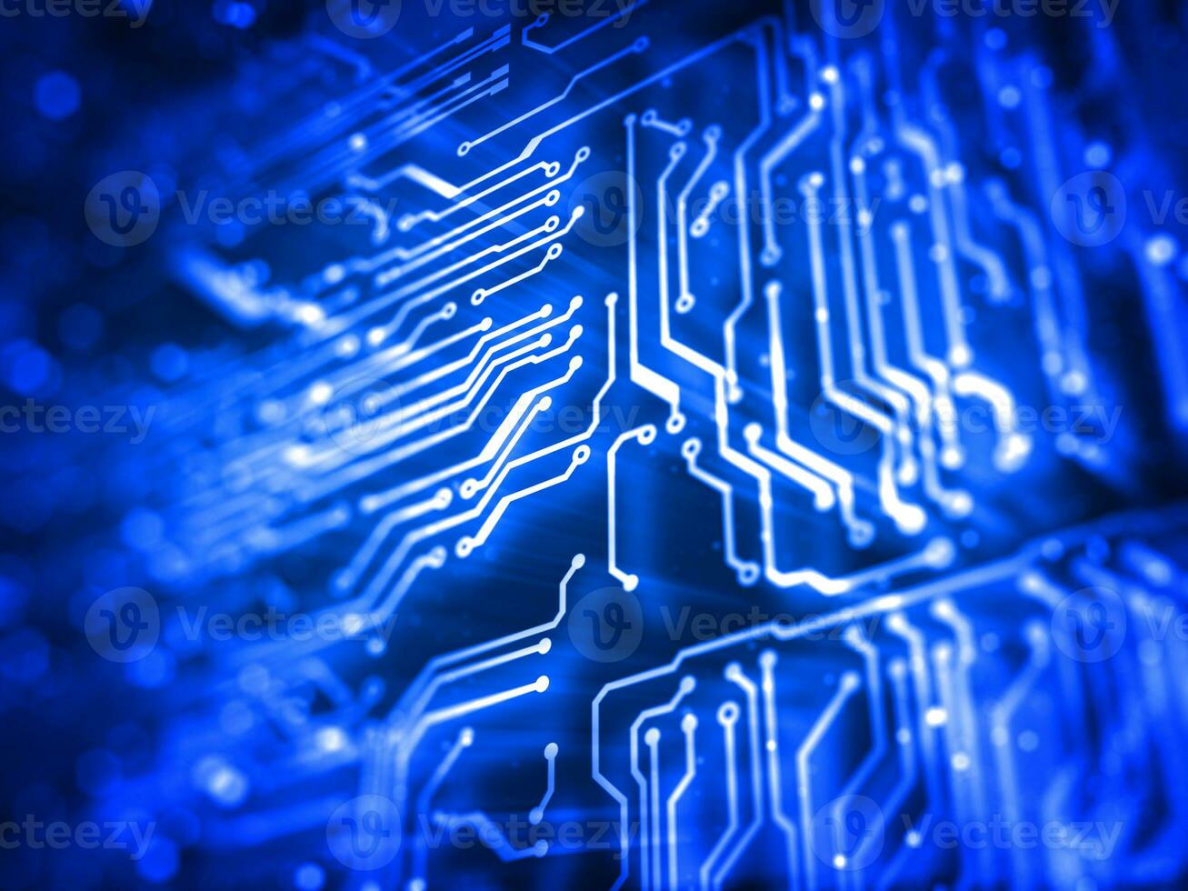 Circuit Board 3d Render photo