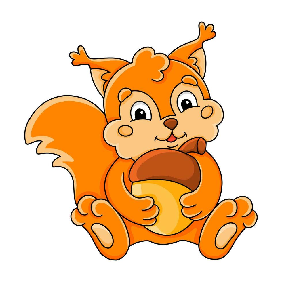 Cartoon character. Isolated on white background. Design element. Template for your design, books, stickers, cards. Vector illustration.