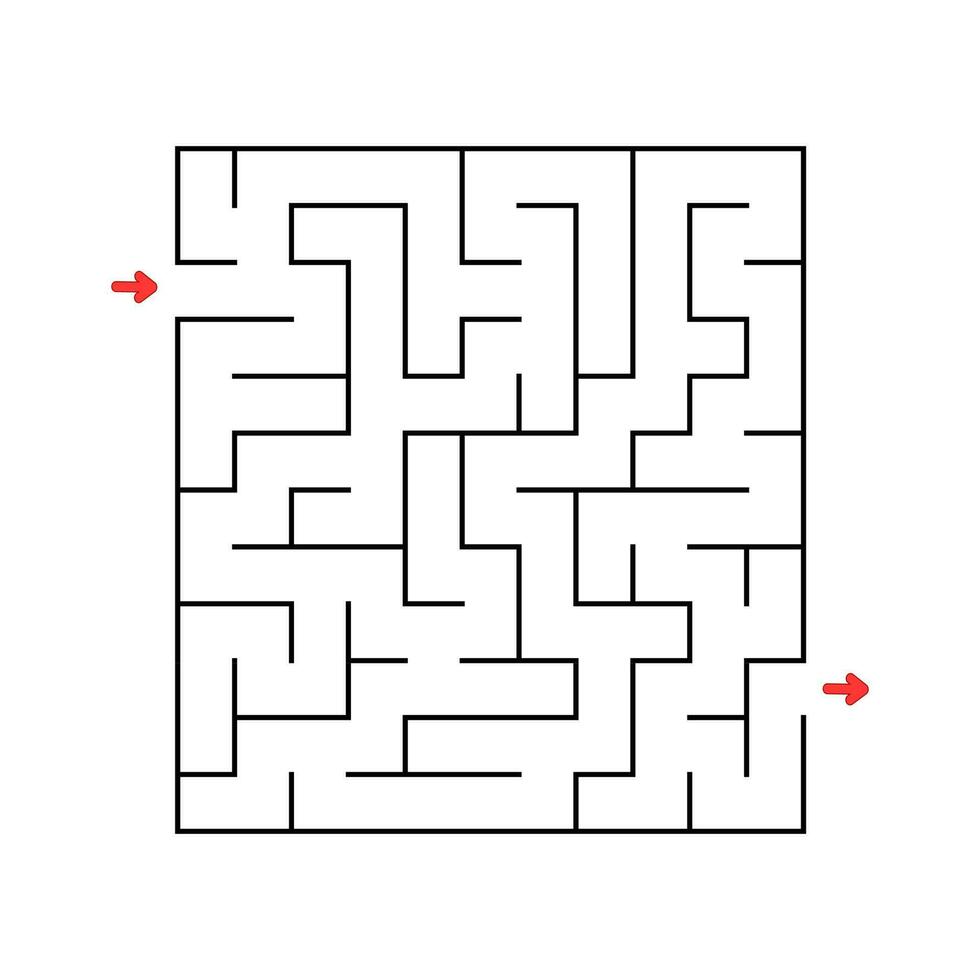 Abstact labyrinth. Educational game for kids. Puzzle for children. Maze conundrum. Find the right path. Vector illustration.