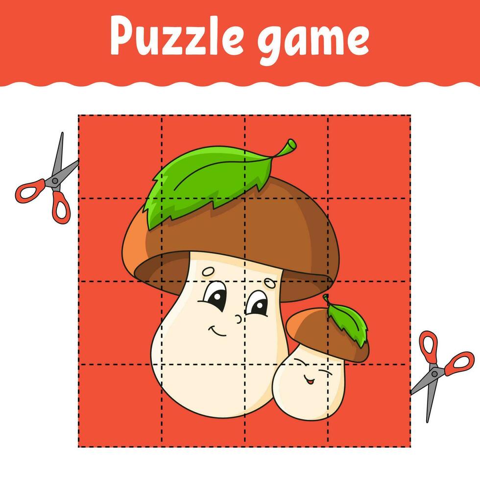 juego de rompecabezas para niños. hoja de trabajo de desarrollo educativo. juego de aprendizaje para niños. página de actividades de colores. para niño pequeño acertijo para preescolar. ilustración vectorial vector