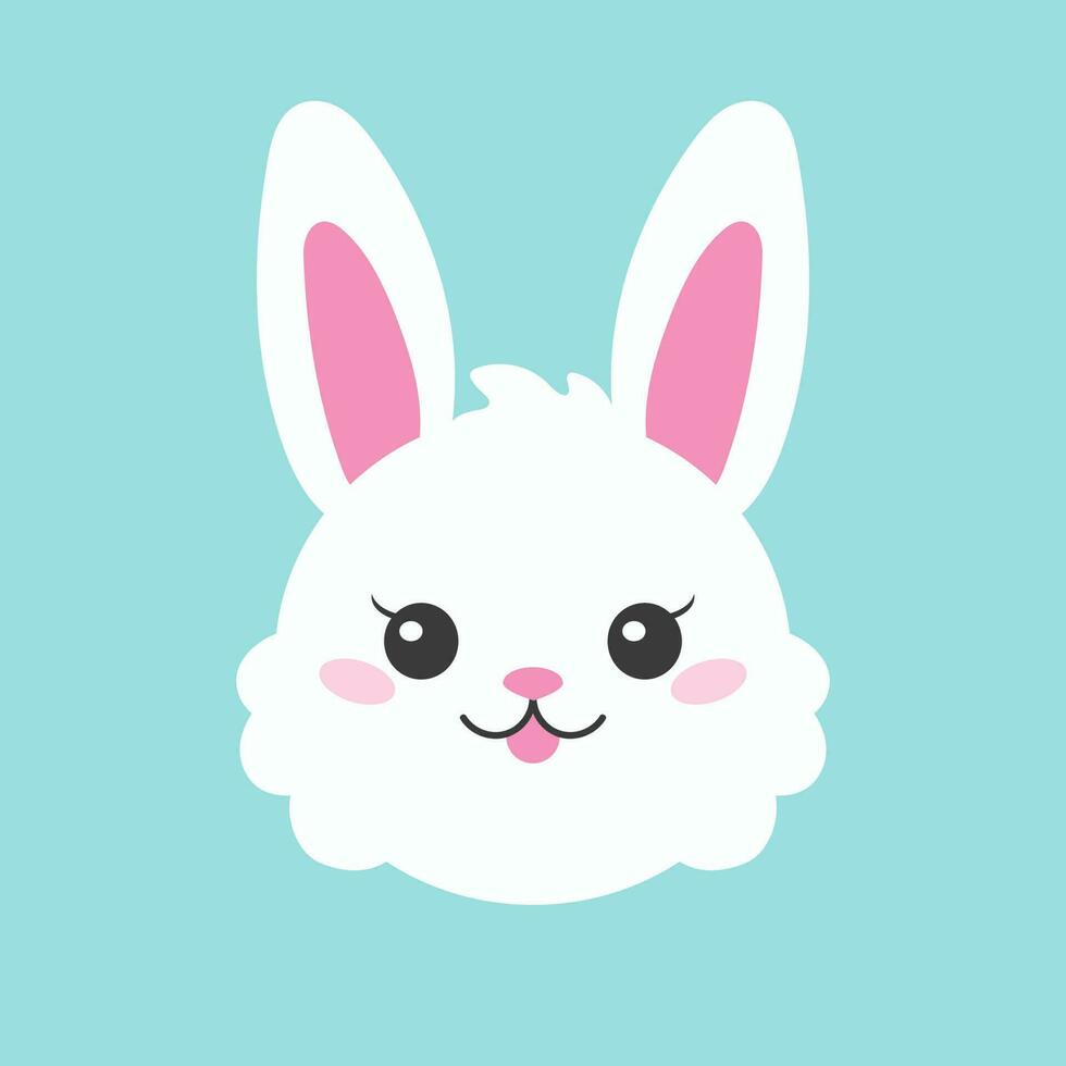 Cartoon character christmas rabbit. Colorful vector illustration. Isolated on color background. Design element. Template for your design, books, stickers, cards.