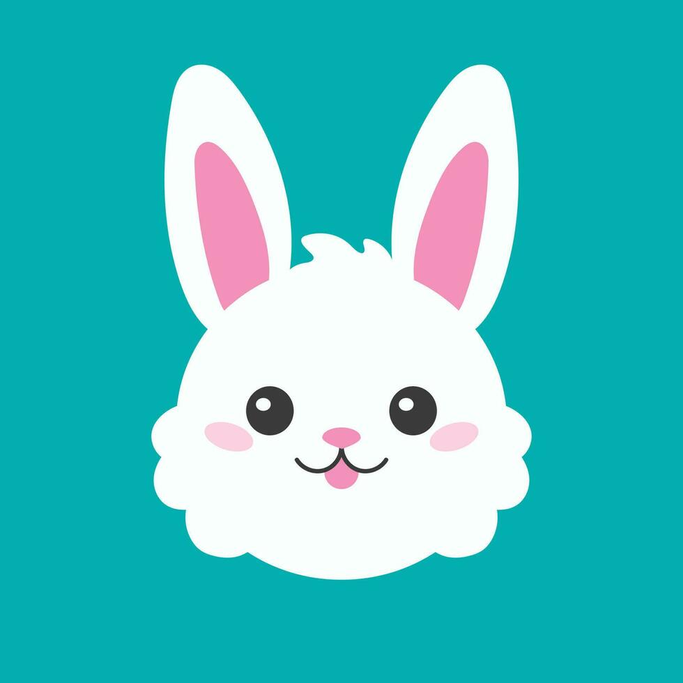 Cartoon character christmas rabbit. Colorful vector illustration. Isolated on color background. Design element. Template for your design, books, stickers, cards.