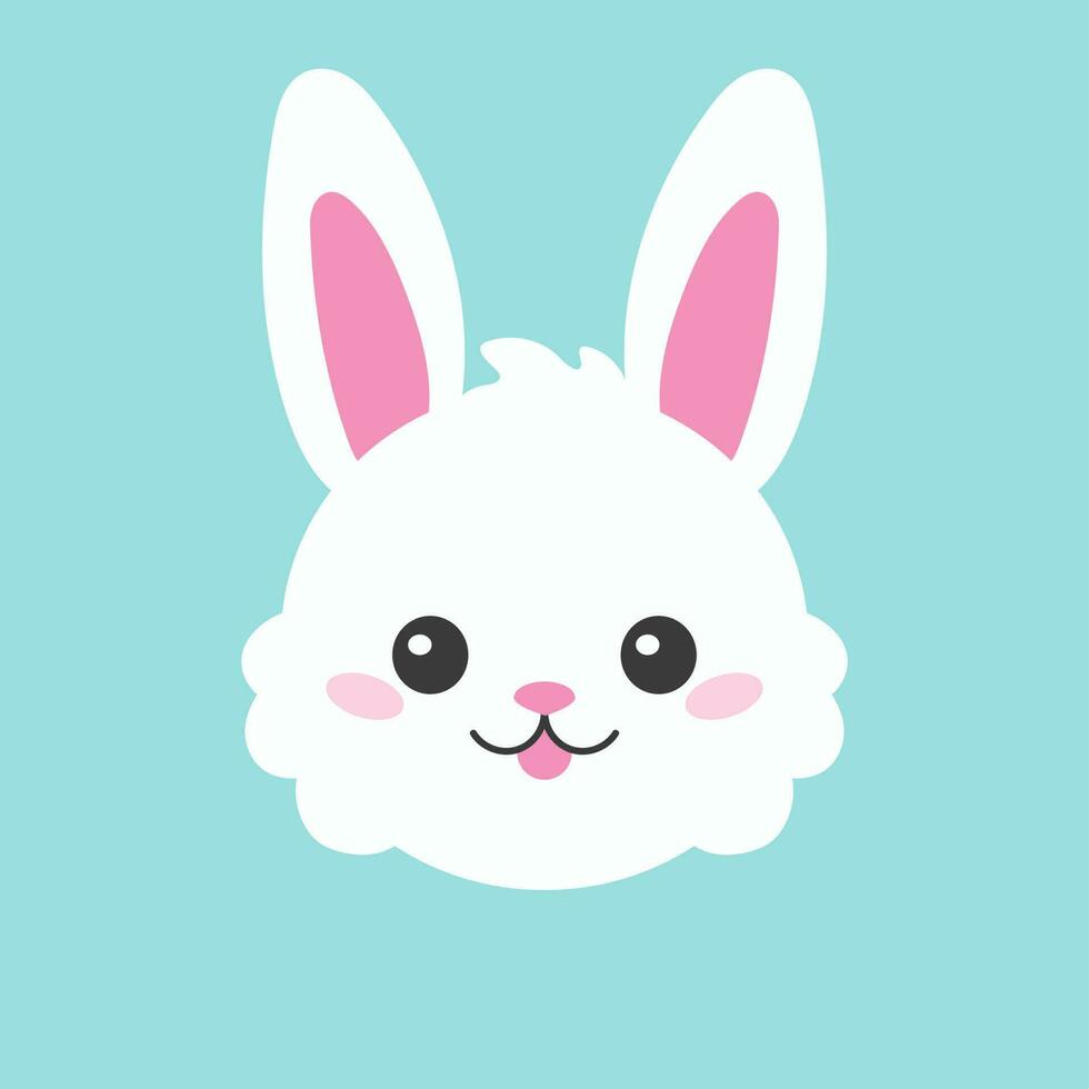 Cartoon character christmas rabbit. Colorful vector illustration. Isolated on color background. Design element. Template for your design, books, stickers, cards.