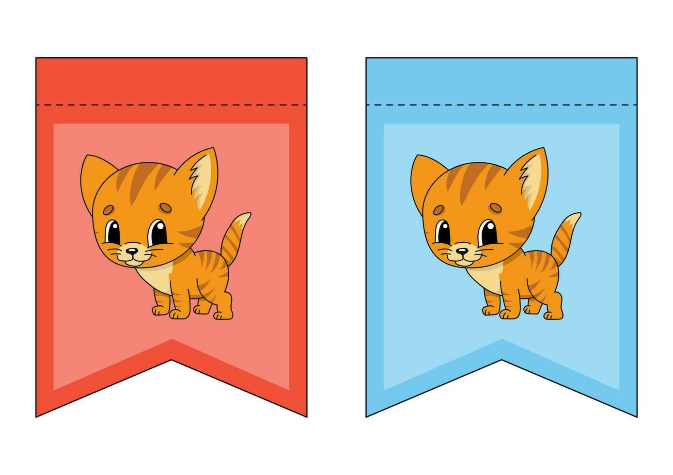 Party banner. With cute cartoon characters. For holidays, birthday, festive. . vector