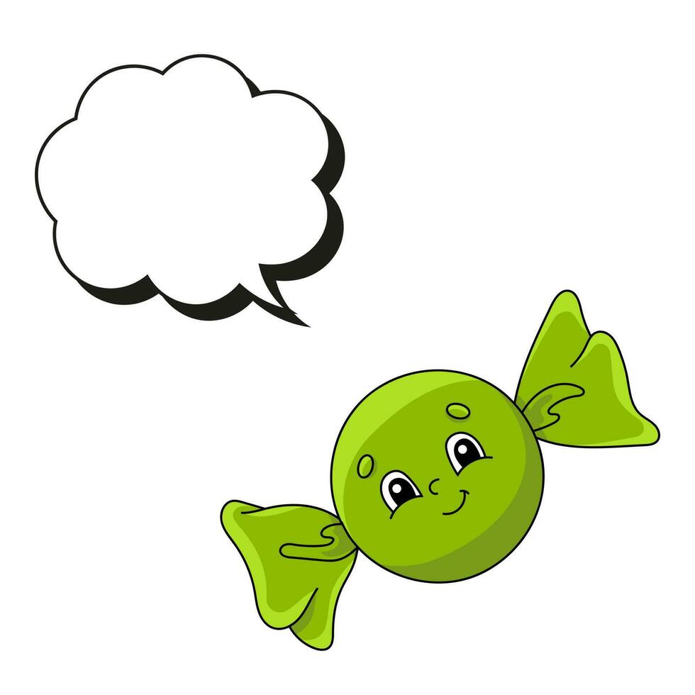 Speech bubble of different shape. With a cute cartoon character. Hand drawn. Thinking balloons. Isolated on white background. doodle style. Vector illustration.