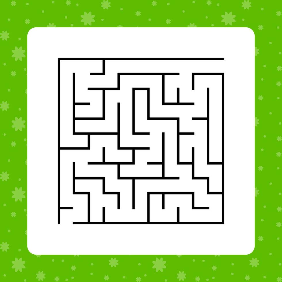 Abstract square maze. Game for kids. Puzzle for children. Labyrinth conundrum. Find the right path. . vector