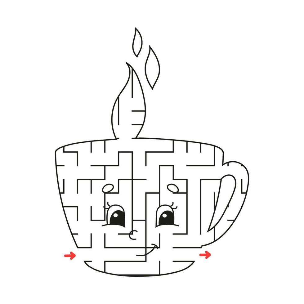 Abstract maze. Game for kids. Puzzle for children. Labyrinth conundrum. Find the right path. Education worksheet. vector
